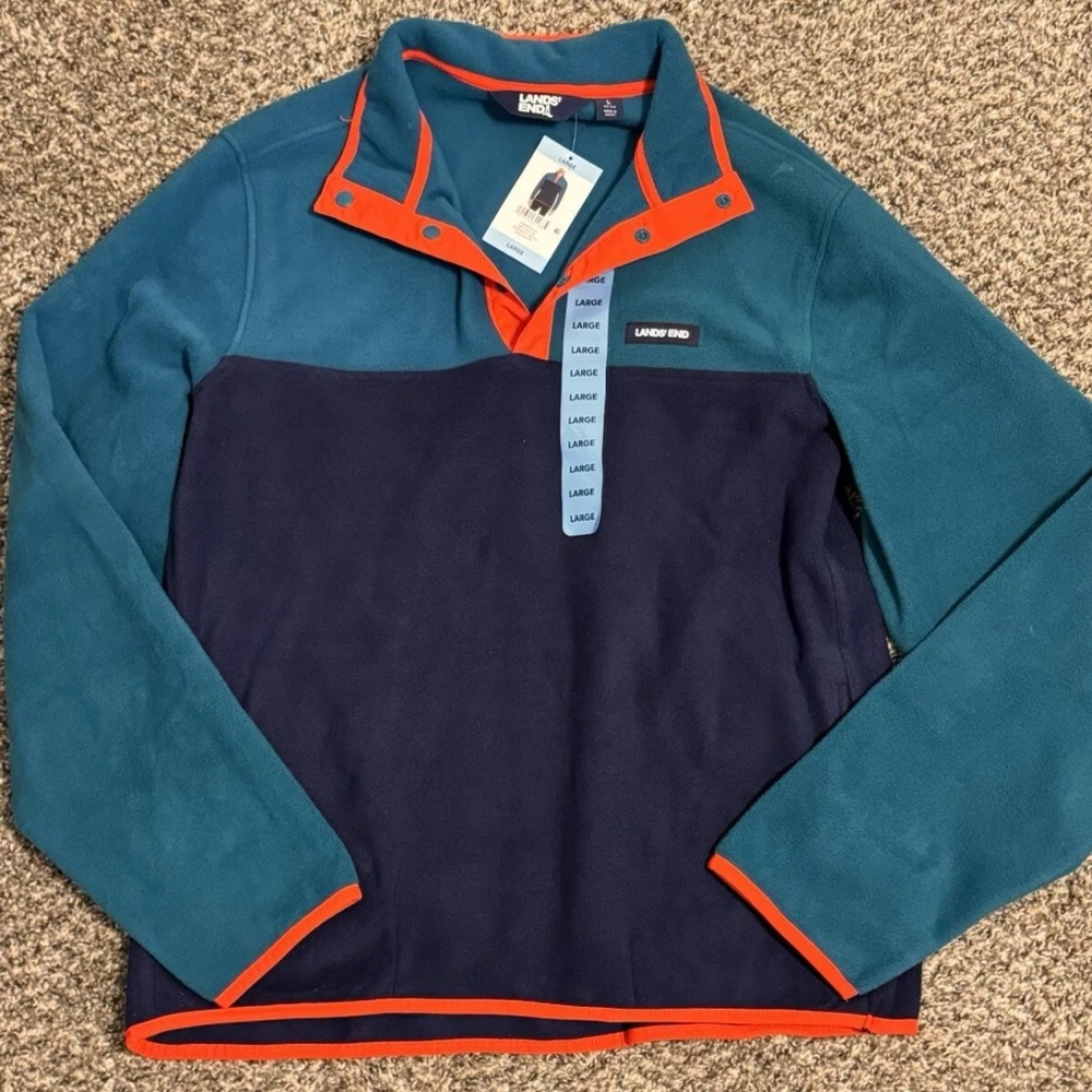Lands End men’s / women’s Large fleece pullover
